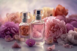zoet roos parfum , liefde romance geschenk verjaardag , generatief ai foto