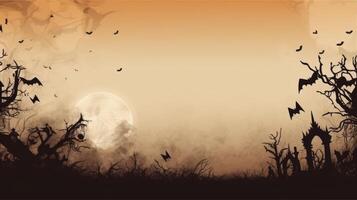 halloween spookachtig achtergrond. illustratie ai generatief foto