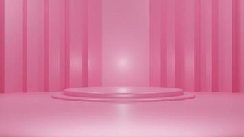 3D-weergave van roze koopwaar display foto