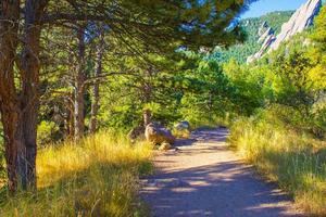 pad in het Chautauqua-park in Boulder, Colorado foto