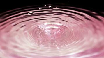 roze water laten vallen cirkel rimpeling achtergrond, achtergrond structuur vloeistof was- voor ontharing van roze kleur, genereren ai foto