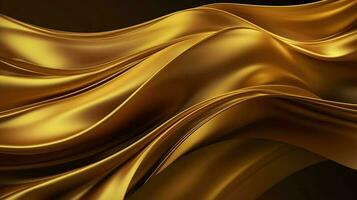 abstract achtergrond met 3d Golf helder goud en Purper helling zijde kleding stof, een abstract beeld van een helder gekleurde kleding stof, in de stijl van donker oranje en licht goud, genereren ai foto