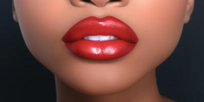 Dames lippen met verschillend kleuren lippenstift ai gegenereerd foto