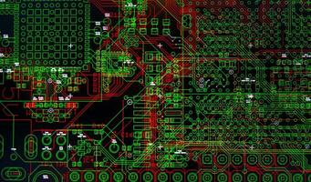 stroomkring bord van elektronisch bord foto