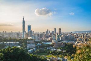 panoramisch uitzicht over de stad Taipei foto