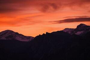 alpine zonsondergang visie foto