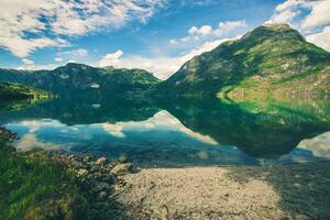 toneel- Noors glaciaal meer foto