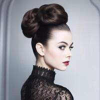 foto van geavanceerde chignon ai gegenereerd