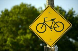 fiets route teken foto