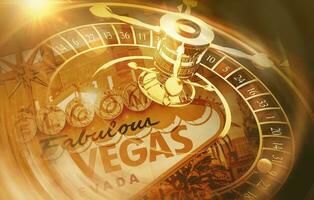 vegas roulette spinnen concept foto