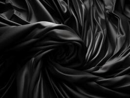 zwart abstract achtergrond luxe kleding elegant kleding stof voor achtergrond gemaakt met generatief ai technologie. foto