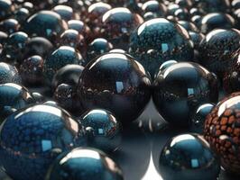 futuristische abstract bollen meetkundig achtergrond gemaakt met generatief ai technologie. foto
