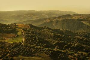 vallen tijd Toscane landschap foto