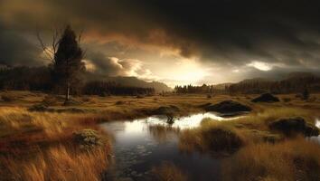 mooi natuurlijk landschap ai generatief foto