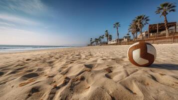 zomer strand volleybal. illustratie ai generatief foto