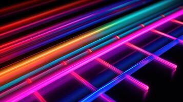 levendig holografische neon achtergrond. illustratie ai generatief foto