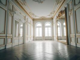 elegant samenstelling van knus leven kamer interieur gemaakt met generatief ai technologie. foto