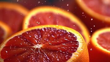 rood citrus illustratie ai generatief foto