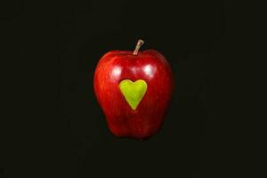 appel hart rood groen foto