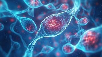 menselijk cel biologie dna moleculair structuur. generatief ai. foto