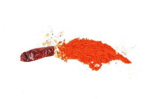 rood heet Chili peper paprika vlok kruid rauw droog aangedreven foto