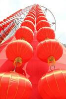 Chinese nieuw jaar rood lantaarn foto