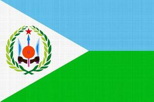 vlag van republiek van Djibouti Aan een getextureerde achtergrond. concept collage. foto