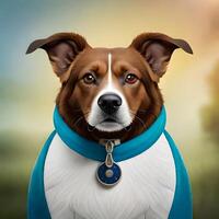 schattig bruin hond portret foto door generatief ai