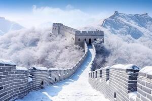 Super goed China muur ai generatief foto