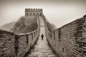 de Super goed muur van China ai generatief foto