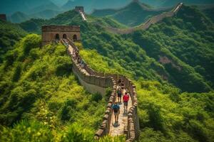 de Super goed muur van China ai generatief foto