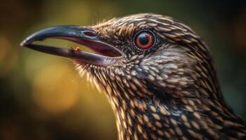 jong havik neergestreken Aan tak, veren gevlekte gegenereerd door ai foto