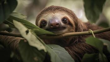 pluizig koala zittend Aan boom Afdeling buitenshuis gegenereerd door ai foto