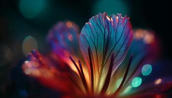 levendig kleuren verlichten natuur schoonheid in abstract, onscherp backdrop gegenereerd door ai foto