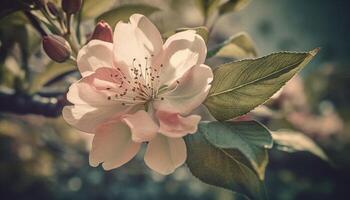 levendig bloem hoofd vitrines schoonheid in natuur breekbaarheid en groei gegenereerd door ai foto