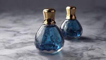 transparant parfum sproeier voegt toe aantrekkingskracht en versheid naar nog steeds leven gegenereerd door ai foto
