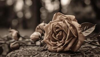 rustiek herfst groei symboliseert elegantie en romance in natuur schoonheid gegenereerd door ai foto