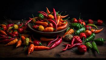 biologisch kruid arrangement levendig kleuren, gezond aan het eten, vers ingrediënten gegenereerd door ai foto