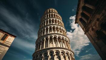 Renaissance basiliek symboliseert Italiaans cultuur en geestelijkheid in stad horizon gegenereerd door ai foto