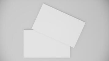 moderne mockup-sjabloon voor visitekaartjes met uitknippad. mock-upontwerp voor presentatiebranding, huisstijl, reclame, persoonlijk, briefpapier, presentaties van grafische ontwerpers. 3D-rendering foto