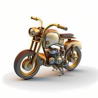 speelgoed- oud motorfiets illustratie ai gegenereerd foto