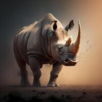 neushoorn illustratie ai gegenereerd foto