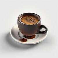 koffie 3d ontwerp ai gegenereerd foto