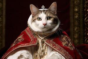 kat net zo kardinaal worden paus in Vaticaan geïsoleerd Aan zwart generatief ai foto