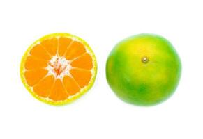 sjogoen sinaasappels fruit Aan een wit achtergrond foto