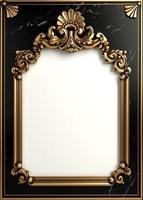 klassieke gouden frame barokke stijl omslagprentbriefkaar foto