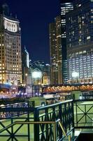 chicago kleurrijk nacht foto
