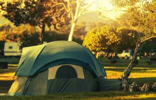 herfst tent camping foto