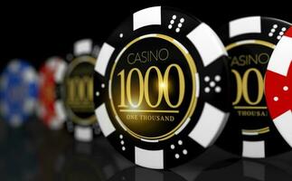 poker roulette spel chips foto