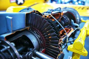 Jet turbine motor profiel foto